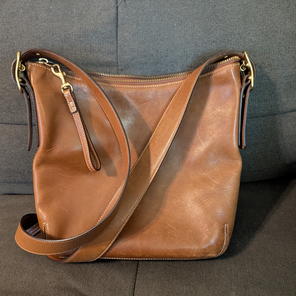Coach Tan Leather Women's Cross Body Bag - Picture 2 of 4